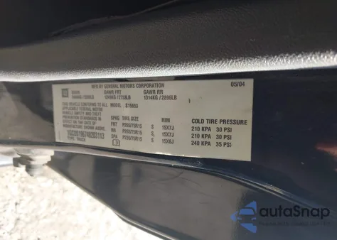 2004 Chevrolet Colorado Ls z USA, uszkodzony, nr VIN 1GCDS196748203113